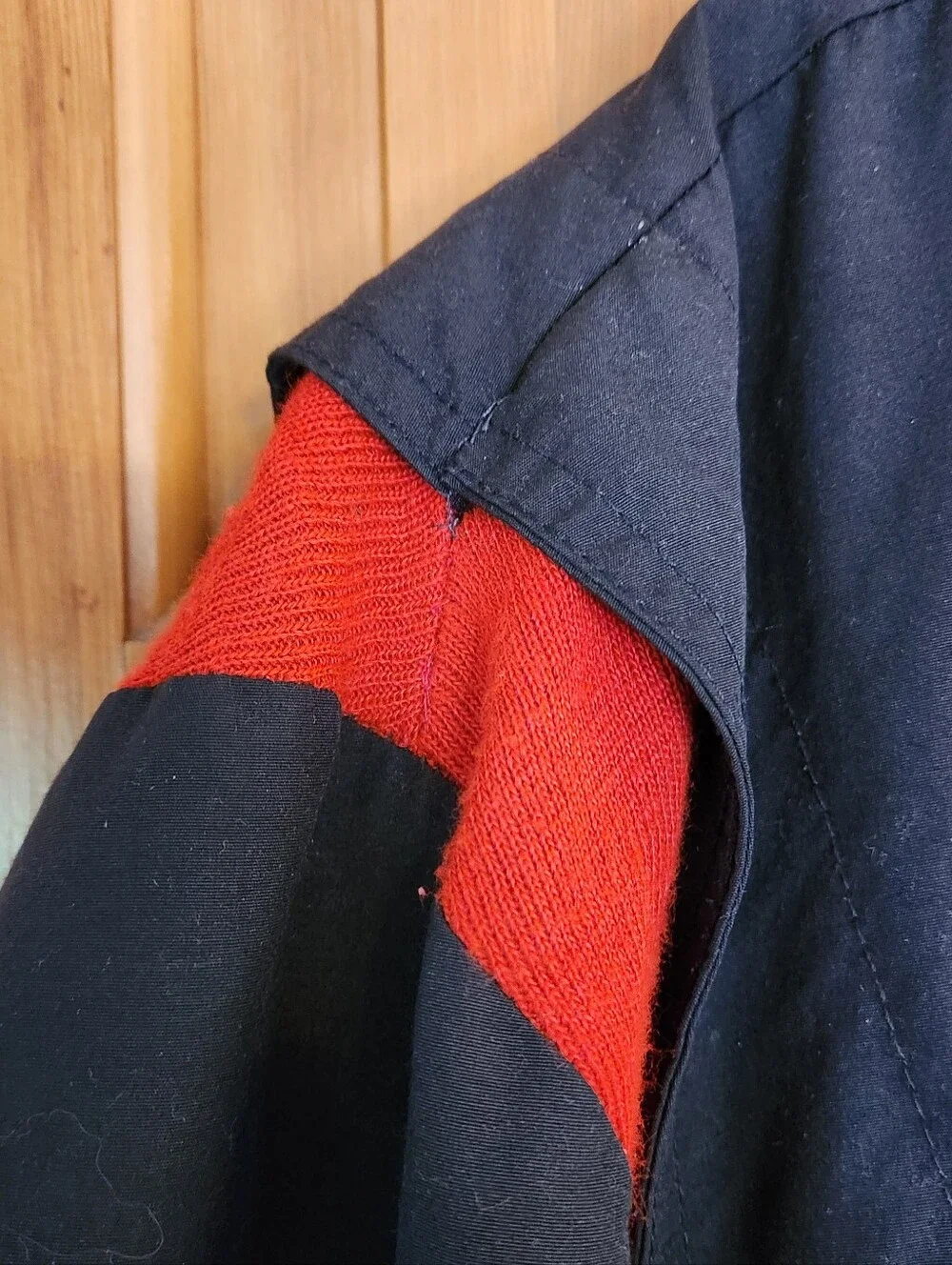 Vintage 1990 Douglas vs Holyfield Black & Red Zip Reversable Bomber Jacket